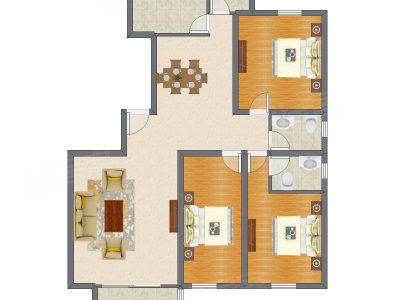 3室2厅 132.23平米