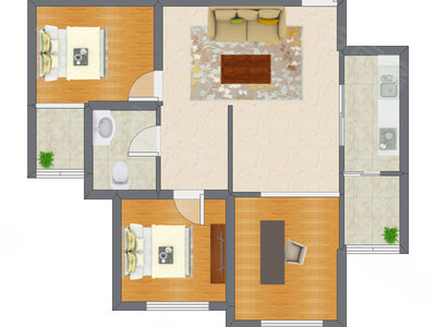 3室1厅 88.90平米