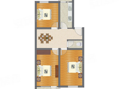 3室1厅 89.40平米