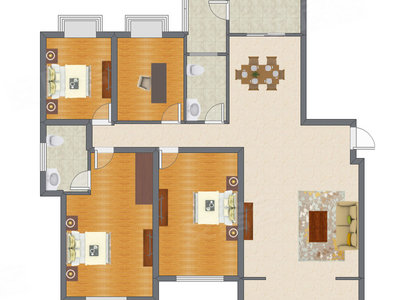 4室2厅 179.00平米