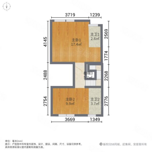 康桥丹堤(别墅)5室2厅4卫251.51㎡南北450万