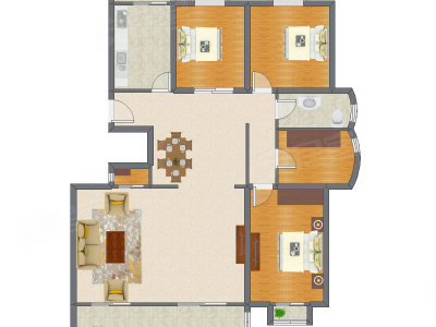 3室2厅 181.17平米