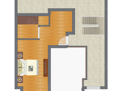 1室1厅 57.62平米