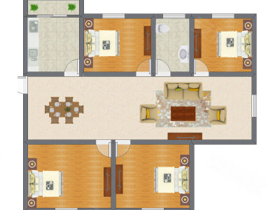 3室2厅 104.25平米