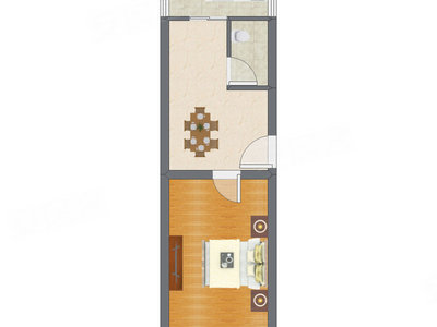 1室1厅 39.85平米