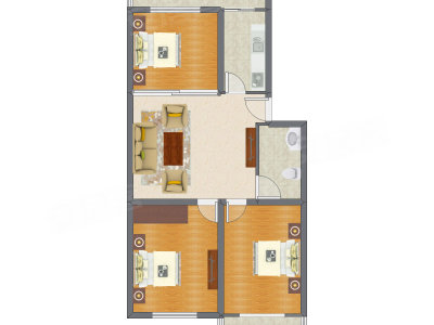 3室1厅 118.17平米