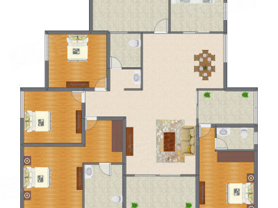 4室2厅 189.61平米