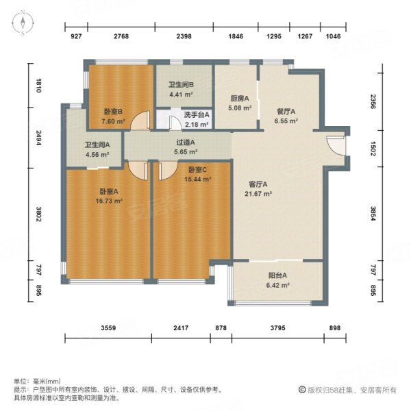 新保弘领东苑户型图图片