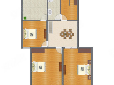 6室3厅 210.00平米