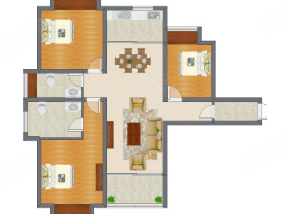 3室2厅 123.20平米