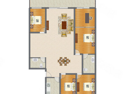 4室2厅 169.18平米