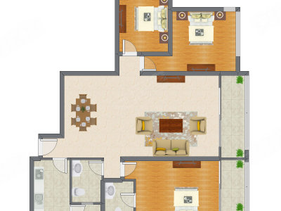 3室2厅 143.18平米