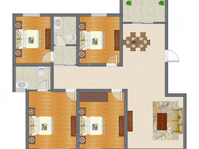 4室2厅 125.31平米