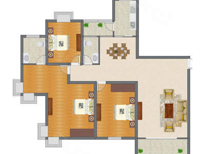 3室2厅 139.58平米