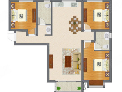 3室2厅 115.06平米