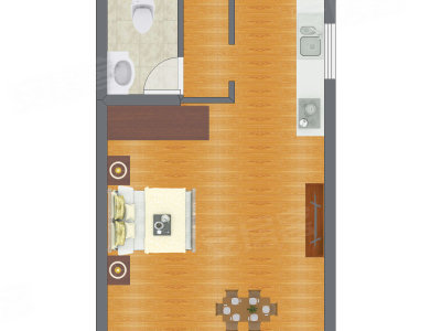 1室0厅 46.70平米