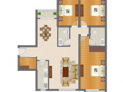 3室2厅 151.25平米