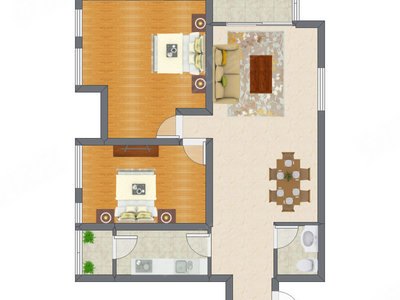 2室2厅 98.92平米