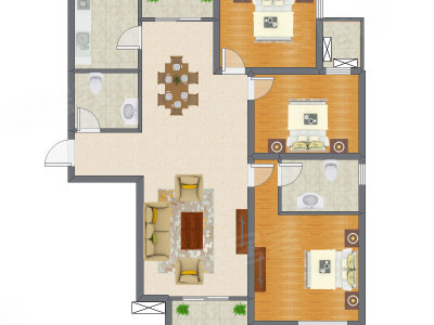 3室2厅 95.43平米