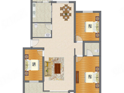 3室2厅 142.55平米