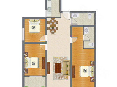 3室2厅 150.25平米