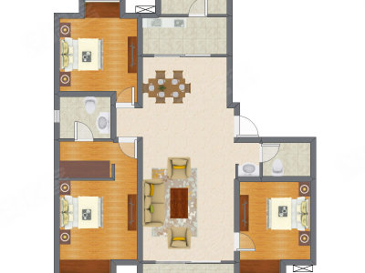 3室2厅 136.46平米