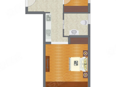 1室0厅 54.00平米