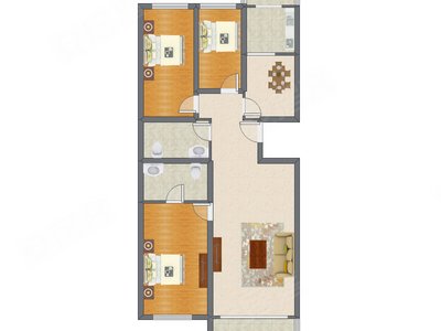 3室2厅 147.00平米