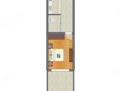 1室0厅 36.32平米