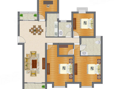 4室2厅 164.53平米