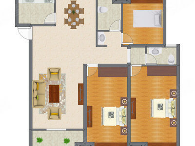 3室2厅 163.27平米