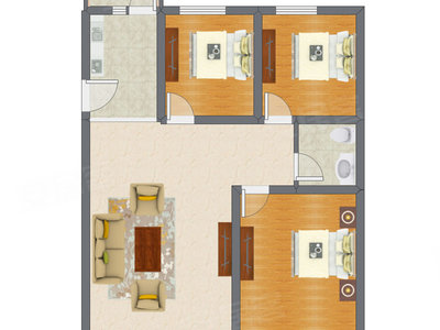 3室1厅 111.88平米