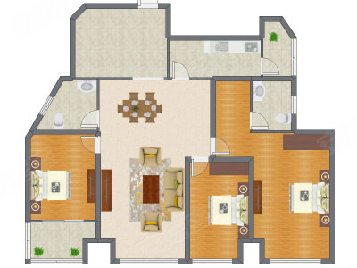 3室2厅 146.71平米
