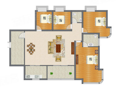 4室2厅 130.99平米