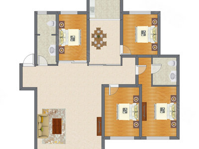 4室2厅 168.07平米