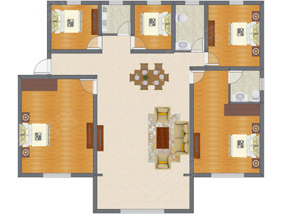 4室2厅 167.00平米