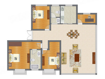 4室2厅 149.00平米户型图