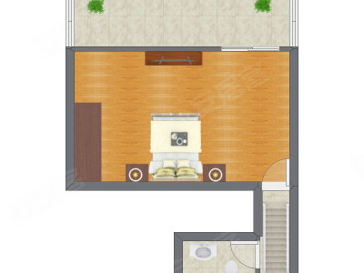 1室1厅 98.00平米户型图