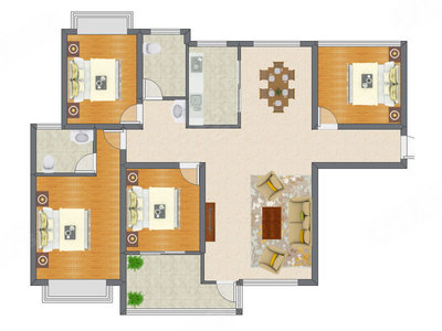4室2厅 142.76平米
