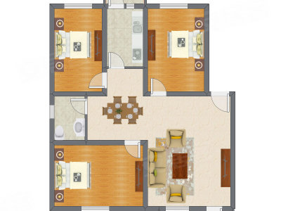 3室1厅 119.50平米