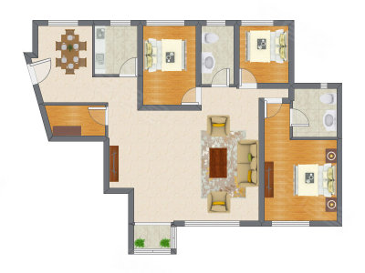 3室2厅 151.17平米