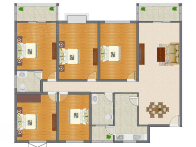 5室2厅 195.00平米