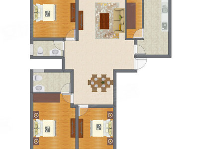 3室2厅 137.60平米
