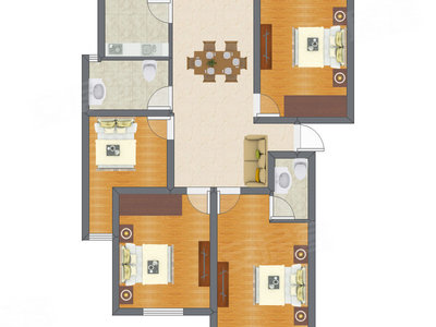 4室2厅 80.30平米