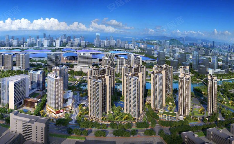 会展湾·东城,凤塘大道与会展河交汇处-深圳会展湾·东城二手房,租房