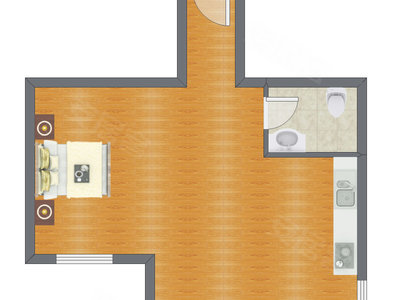 1室0厅 59.89平米