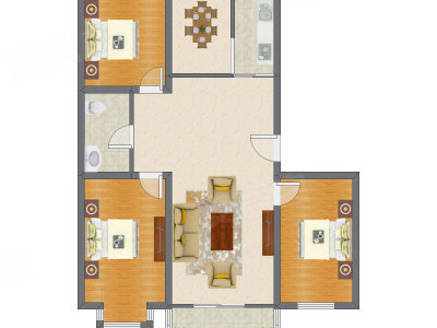 3室2厅 126.32平米