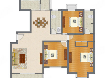3室2厅 143.21平米