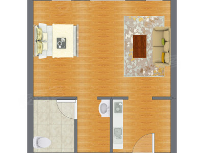 1室0厅 72.60平米户型图