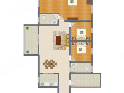 3室2厅 111.10平米